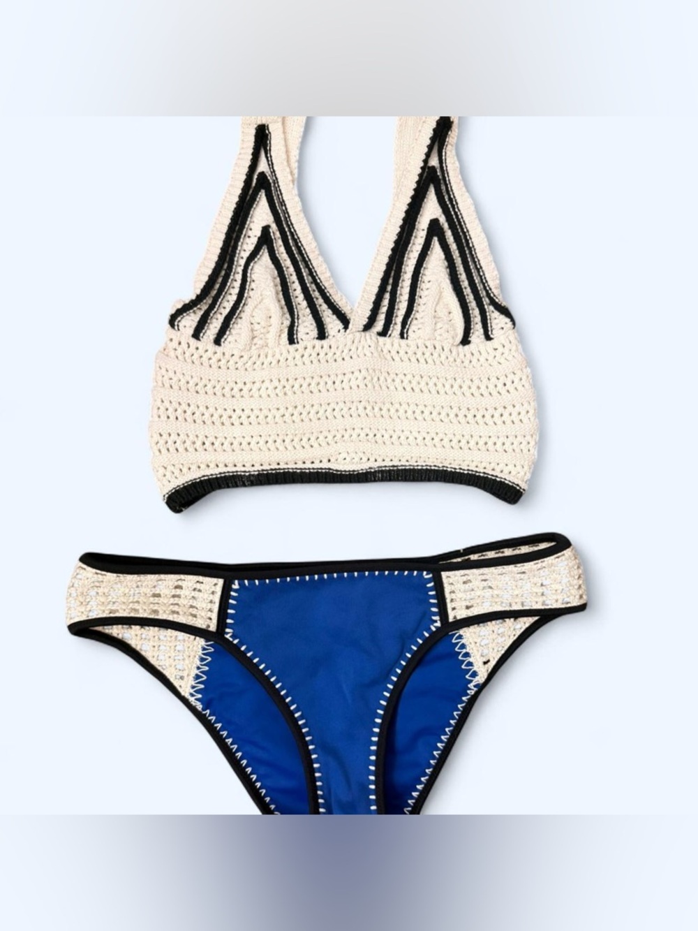 Victoria's Secret Blue and White Boho Bikini
